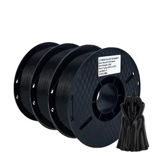 filament do druku 3D, średnica 1,75 mm, materiał przyjazny dla środowiska, wysoka jakość, 3 kg PLA czarny - Filamenty i akcesoria do drukarek 3D - miniaturka - grafika 1