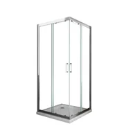 Kabiny prysznicowe - Kabina prysznicowa narożna kwadratowa, szkło 6 mm, profil chromowany, odwracalna, wysokość 190 cm, 75x75 cm, bez brodzika. - miniaturka - grafika 1