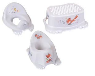 Zestaw NOCNIK grający PODNÓŻEK nakładka na sedes LEŚNA OPOWIEŚĆ BEŻOWY - Nocniki - miniaturka - grafika 1