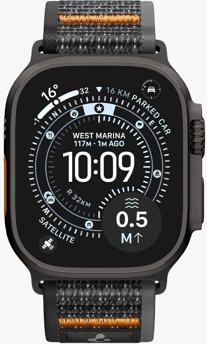 Spigen Athlex Air 2 Active Band, black orange - Apple Watch 49mm/46mm/45mm/44mm