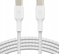 Kable USB - Belkin Kabel USB C na USB C 60W oplot, biały 2m - miniaturka - grafika 1