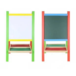 Dwustronna tablica magnetyczna kredowa drewniana sztaluga - Zabawki interaktywne dla dzieci - miniaturka - grafika 1