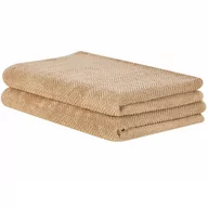 Ręczniki - Komplet 2 ręczników bawełnianych frotte beżowy MITIARO Lumarko - miniaturka - grafika 1