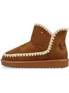 Botki damskie - Wrangler Botki zimowe "Elsa" w kolorze jasnobrązowym - miniaturka - grafika 1