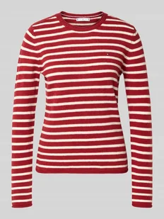 Sweter z dzianiny o kroju slim fit z czystej wełny - Swetry damskie - miniaturka - grafika 1