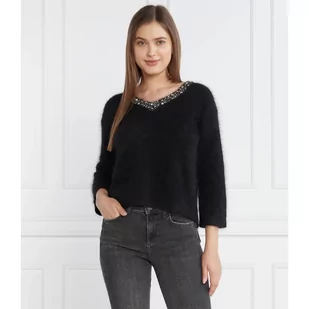 Liu Jo Wełniany sweter | Oversize fit - Swetry damskie - miniaturka - grafika 1