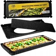 Formy do ciast - FORMA DO PIECZENIA TARTY 36cm FORMA BLACHA PROSTOKĄTNA DO ZAPIEKANIA MOCNA - miniaturka - grafika 1