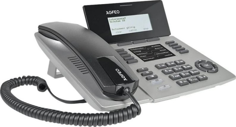 AGFEO Systemtelefon ST54 IP SENSORfon silber