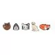 Glany damskie - Zestaw 5 przypinek Jibbitz™ charms Animal Lover 5 Pack 10008038 (CR278-a) Crocs - grafika 1