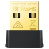 Adaptery i przejściówki - Adapter WiFi TP-Link Archer T2UB Nano, Wi-Fi a Bluetooth (Archer T2UB Nano) Czarny - miniaturka - grafika 1