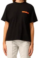 Koszulki i topy damskie - T -shirt koszulka Calvin Klein Heavy Weight Logo K20K203717 BEH M - miniaturka - grafika 1