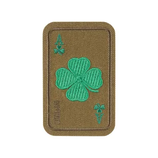 M-Tac - Naszywka Szczęśliwa Karta - Cordura 500D - Koniczyna - Coyote - 51391005 - Odzież taktyczna i umundurowanie - miniaturka - grafika 1