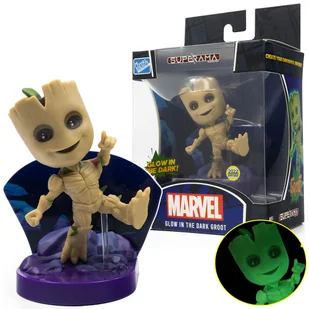 FIGURKA GROOT MARVEL ORYGINALNA ŚWIECĄCA W CIEMNOŚCI STOJAK KOLEKCJONERSKI - Figurki dla dzieci - miniaturka - grafika 1