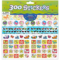 Scrapbooking - Naklejki ozdobne, motyle-biedronki-kwiatki, 300 sztuk - miniaturka - grafika 1