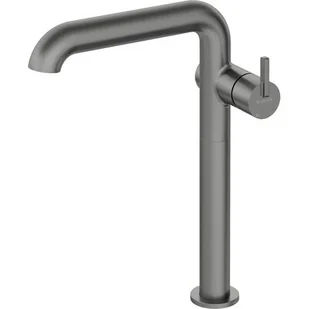Deante SILIA Bateria umywalkowa wysoka z prostokątną wylewką Titanium BQS_D24K - Baterie umywalkowe - miniaturka - grafika 1