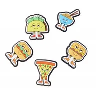 Glany damskie - Zestaw 5 przypinek Jibbitz™ Chill Foods 5 Pack 10012942 (CR317-a) Crocs - miniaturka - grafika 1