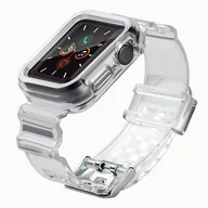 Etui i futerały do telefonów - Strap Light Set silikonowa opaska pasek bransoleta bransoletka etui do zegarka Watch 6 40mm / Watch 5 40mm / Watch 4 40mm / Watch SE 40mm czarny - miniaturka - grafika 1