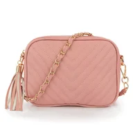 Torebki damskie - Alessio TOREBKA Damska CROSSBODY PIKOWANA na ramię łańcuszek QUILTED - miniaturka - grafika 1