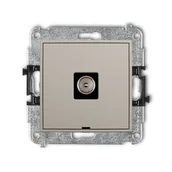 Gniazdka elektryczne - Karlik Gniazdo antenowe TV MINI - taupe - miniaturka - grafika 1