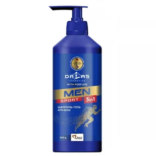 DALAS Men żel pod prysznic 3w1 żel pod prysznic do twarzy, ciała i włosów Sport 500ml - Żele pod prysznic dla mężczyzn - miniaturka - grafika 1