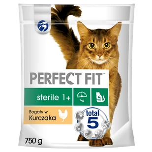 Perfect Fit Sterile 1+ 0,75 kg - Sucha karma dla kotów - miniaturka - grafika 1