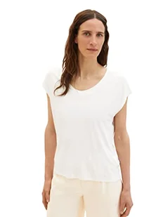 TOM TAILOR T-shirt damski, 10315 - Whisper White, L - Koszulki i topy damskie - miniaturka - grafika 1