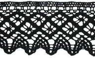 Pasmanteria - Chiny Koronka bawełniana czarna S - 10 2CCA-16786 - miniaturka - grafika 1
