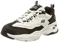Sneakersy damskie - Skechers Damskie sneakersy D'Lites 4.0 Fresh Diva, Czarna skóra biała siatka biała wykończenia, 37.5 EU - miniaturka - grafika 1
