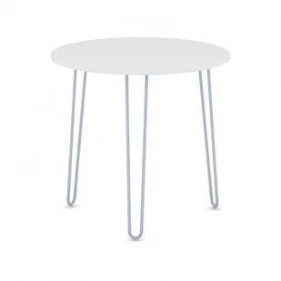 B2B Partner Okrągły stół konferencyjny SPIDER, średnica 800 mm, szaro-srebrny stelaż, blat biały 498044 - Stoły i stoliki do biura - miniaturka - grafika 1