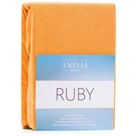 Prześcieradła - AmeliaHome AmeliaHome Prześcieradło z gumką Frotte Pomarańczowe RUBY 180-200x200+30 cm - miniaturka - grafika 1