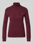 Swetry damskie - Golf o kroju regular fit z mieszanki wełny model ‘Extrafine’ - miniaturka - grafika 1