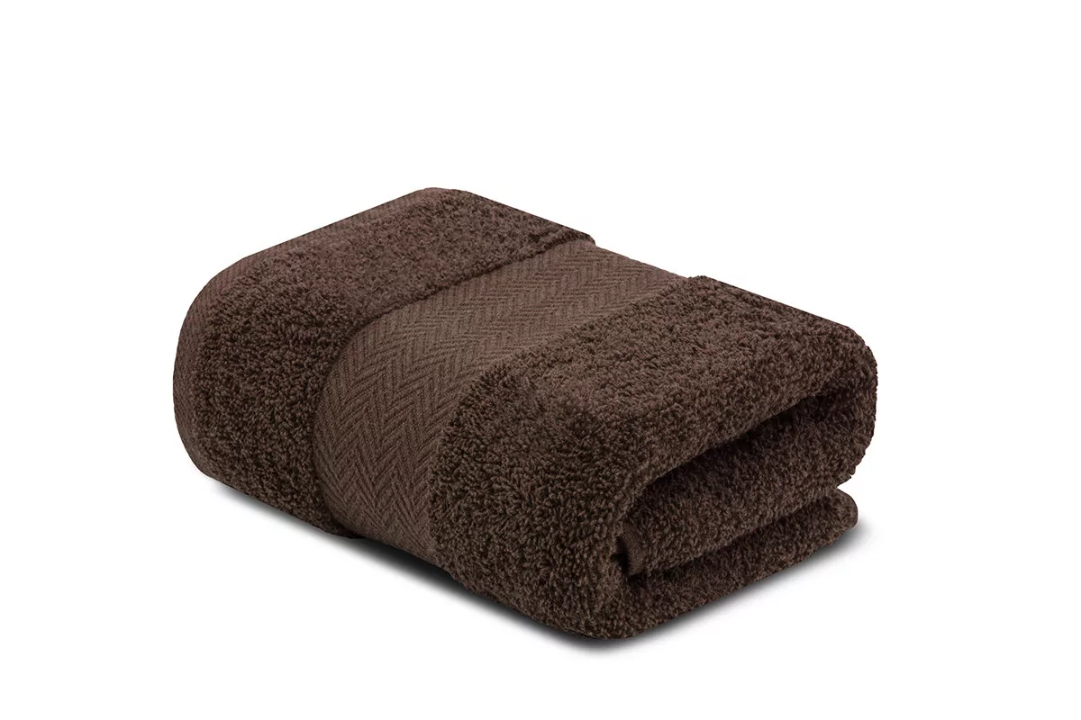 Ręcznik KONSIMO Lente, brązowy, 50x90 cm