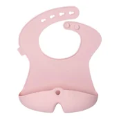 Śliniaki i fartuszki - Śliniak z otwartą kieszonką róż, b.box - miniaturka - grafika 1