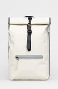 Plecaki - Rains plecak 14030 Rolltop Rucksack Reflective kolor beżowy duży gładki - miniaturka - grafika 1