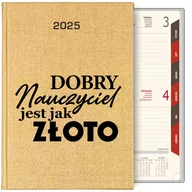 Notesy i bloczki - KALENDARZ TERMINARZ ZŁOTY B5 2025 PREZENT DLA DOBREGO NAUCZYCIELA PLANER WZ - miniaturka - grafika 1