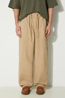 Spodnie męskie - Vans spodnie bawełniane Premium Classics LX Easy Trouser kolor beżowy VN000GZ2SQ71 - miniaturka - grafika 1