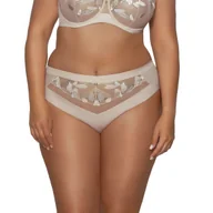 Komplety bielizny - Figi damskie z haftem i tiulem AV 2082 pudrowy beż  2XL - miniaturka - grafika 1