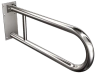 Akcesoria łazienkowe - Massi Uchwyt łazienkowy uchylny srebrny - miniaturka - grafika 1