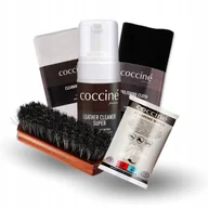 Środki do obuwia i ubrań - Do Pielęgnacji Butów Skóry Pianka Szczotka Szmatki Chusteczki Zestaw 5w1 - miniaturka - grafika 1