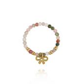 Sygnety - Pierścionek z turmalinami i kokardką PTW0556 - By Dziubeka - miniaturka - grafika 1