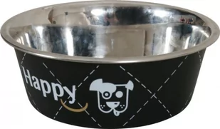 Zolux Miska Inox HAPPY 0,4 l kol. czarny - Miski dla psów - miniaturka - grafika 1