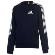 Bluzy męskie - Adidas bluza męska granatowa 3 Stripes Crew, Rozmiar L - miniaturka - grafika 1