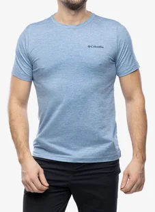 Koszulka szybkoschnąca Columbia Kwick Hike Back Graphic S/S Tee - skyler heather/mountainair - Koszulki i topy damskie - miniaturka - grafika 1
