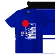 Odzież do sportów motorowych - T-shirt koszulka Mazda Miata z dachem niebieska-XXL - miniaturka - grafika 1