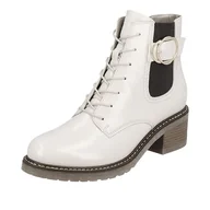 Botki damskie - Remonte Damskie botki D1a72, Offwhite Brązowy Czarny 80, 36 EU - miniaturka - grafika 1