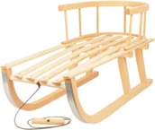 Sanki i ślizgacze - Sanki drewniane premium z oparciem - miniaturka - grafika 1