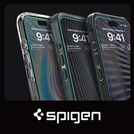 Etui i futerały do telefonów - Szkło hartowane do iPhone 15 Pro Spigen Glas.TR "EZ FIT" Clear - miniaturka - grafika 1