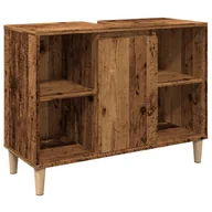 Szafki łazienkowe - vidaXL Szafka łazienkowa o wyglądzie starego drewna 80x33x60 cm materiał drewnopochodny - miniaturka - grafika 1