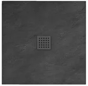 Brodziki prysznicowe - Rea Black Rock 90x90 K4581 - miniaturka - grafika 1
