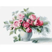 Pasmanteria - Haft krzyżykowy, Zestaw do haftu, Etiuda z różami - miniaturka - grafika 1